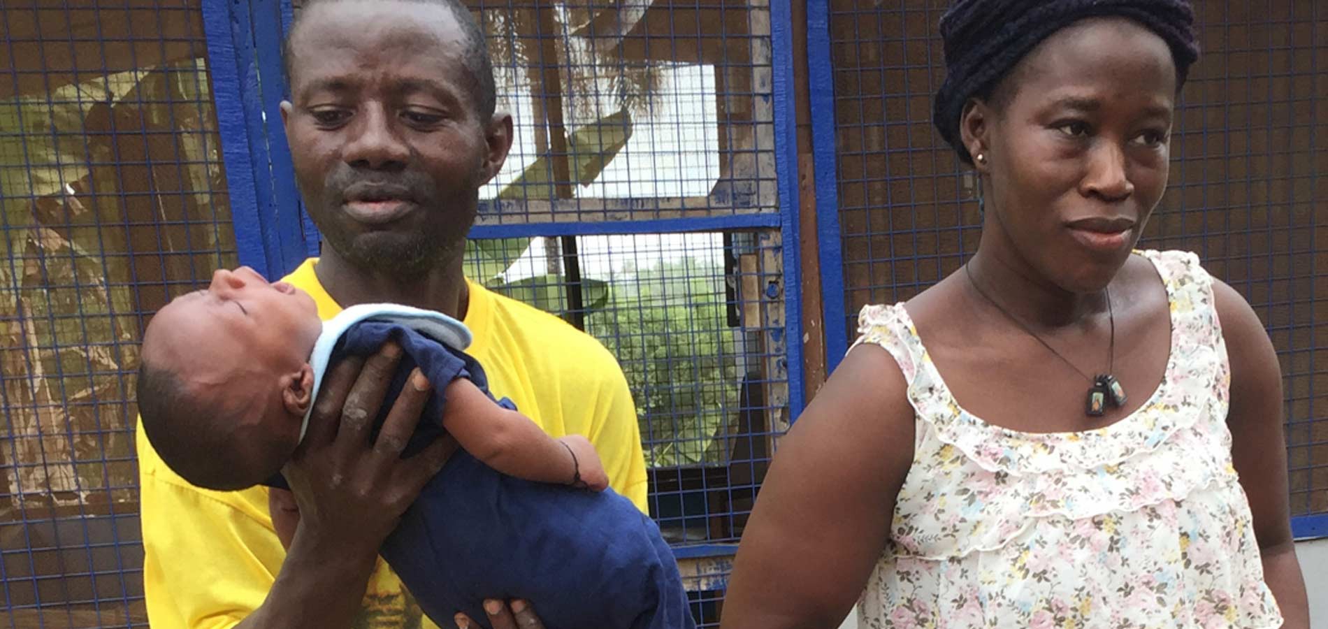 What it's all about. Here are new parents outside the Mattru Jong maternity ward, a significant service sector provided at the hospital.
