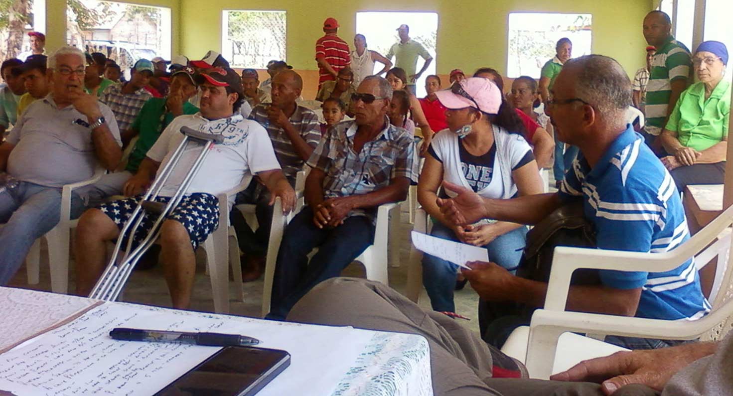Community meeting in the Dominican Republic